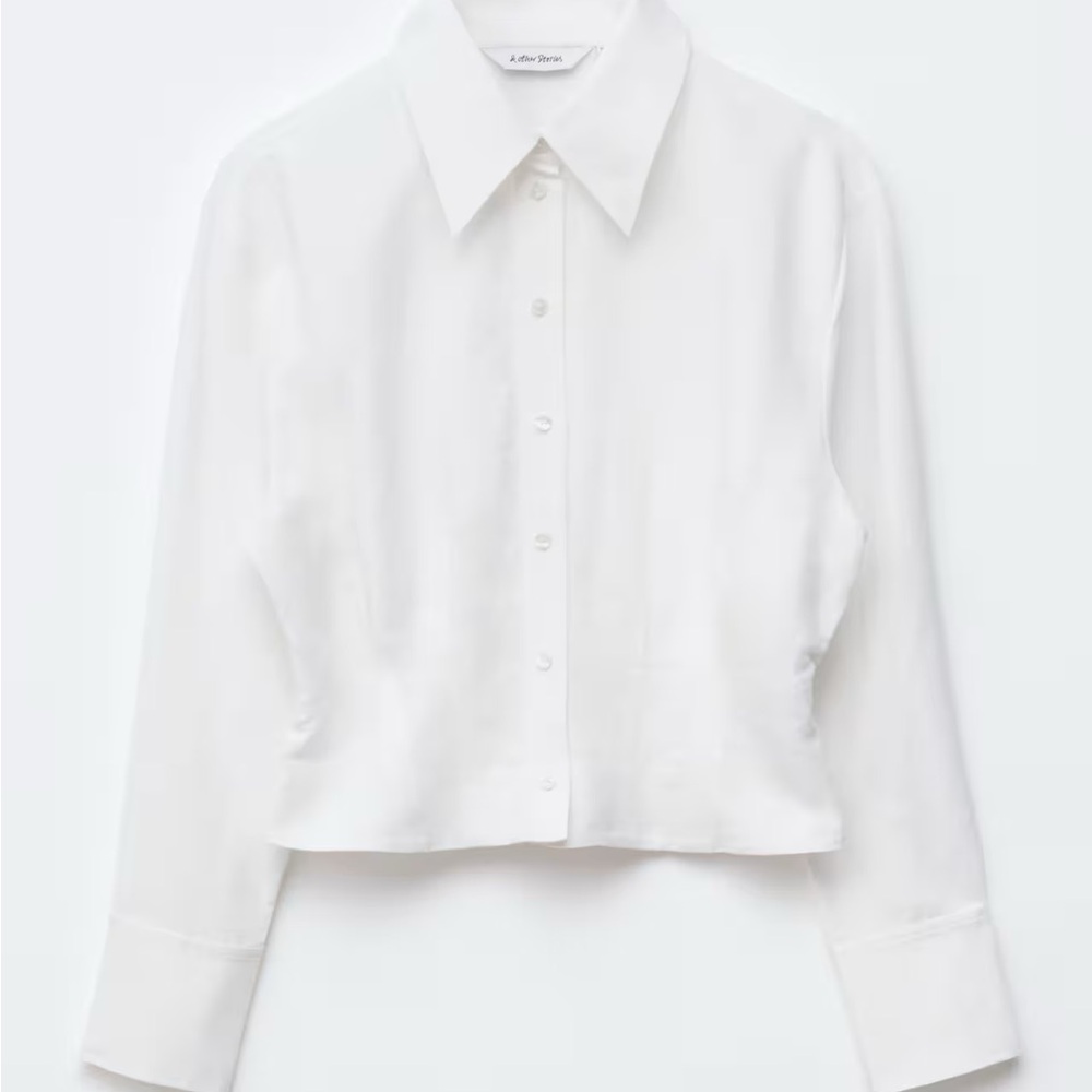&Other Stories Tapered Shirt White NWT Womens M